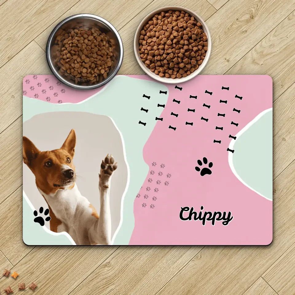 Your photo Personalized Pet Bowl Mat