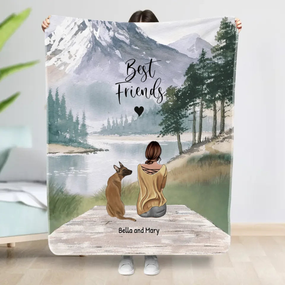 Together with my pet - Personalized Blanket