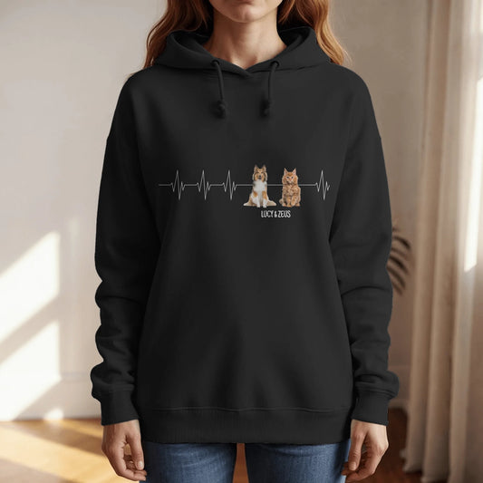 Personalized Hoodie - Heartbeat