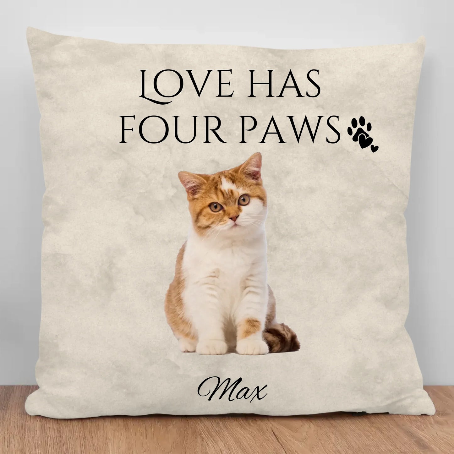 Love has four paws - Personalized Pillow