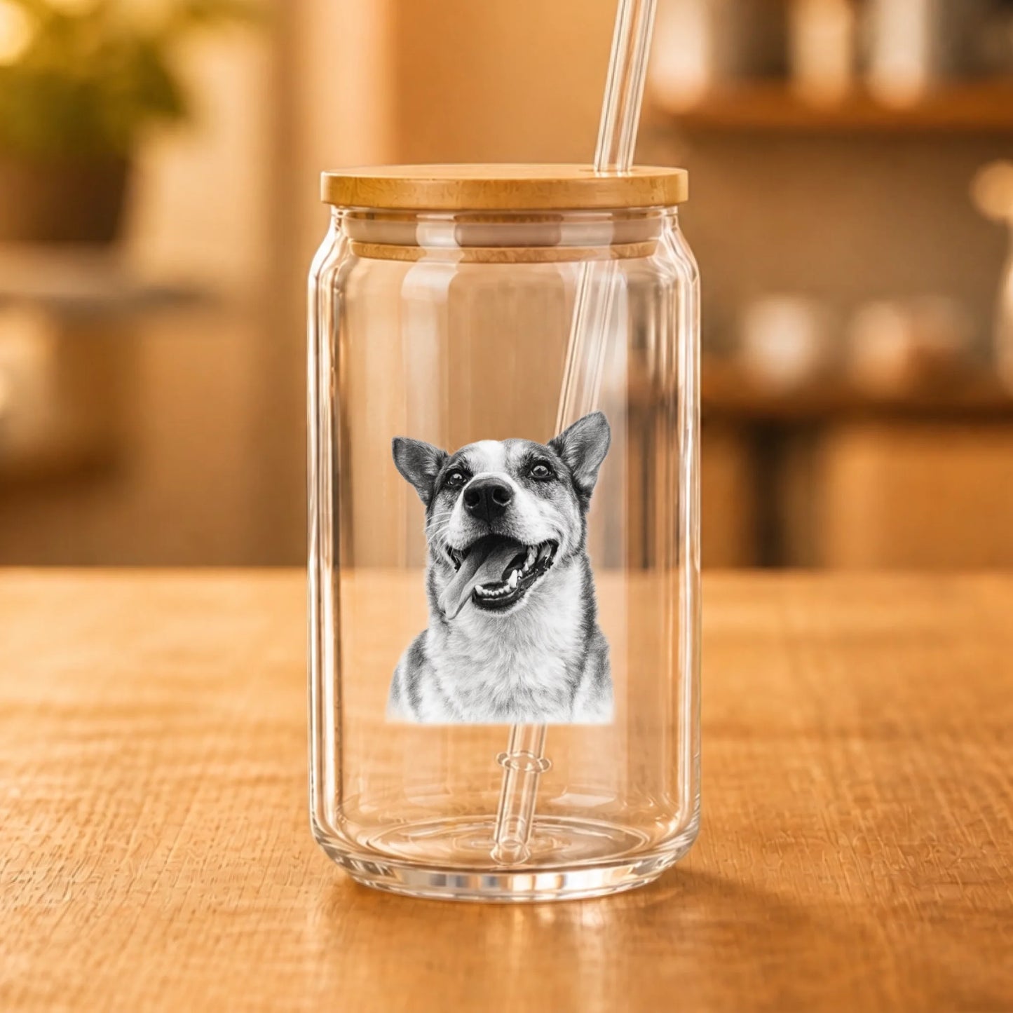 Charcoal - Personalized Sipper Glass
