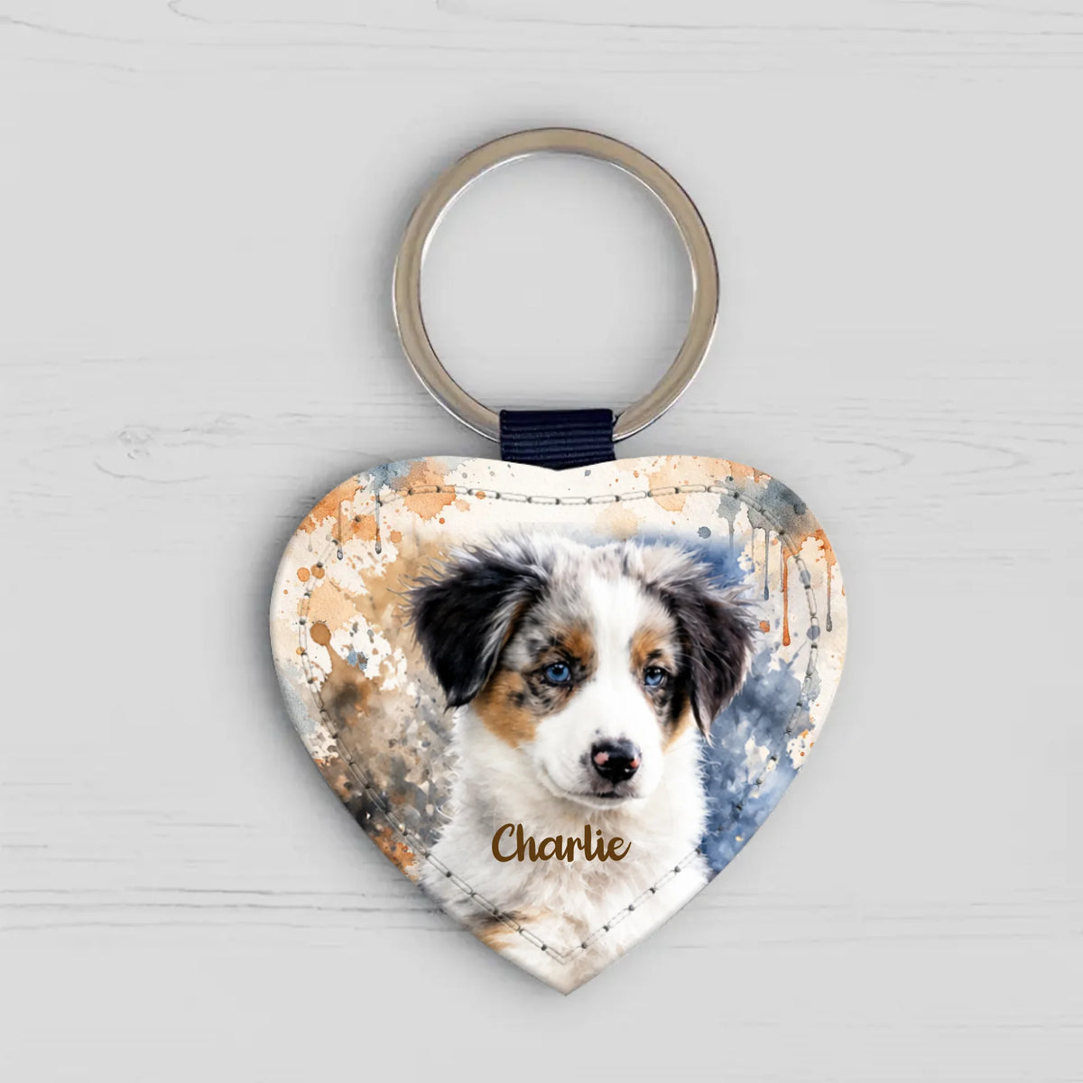 Personalized Keychain - Watercolor Realistic Portrait