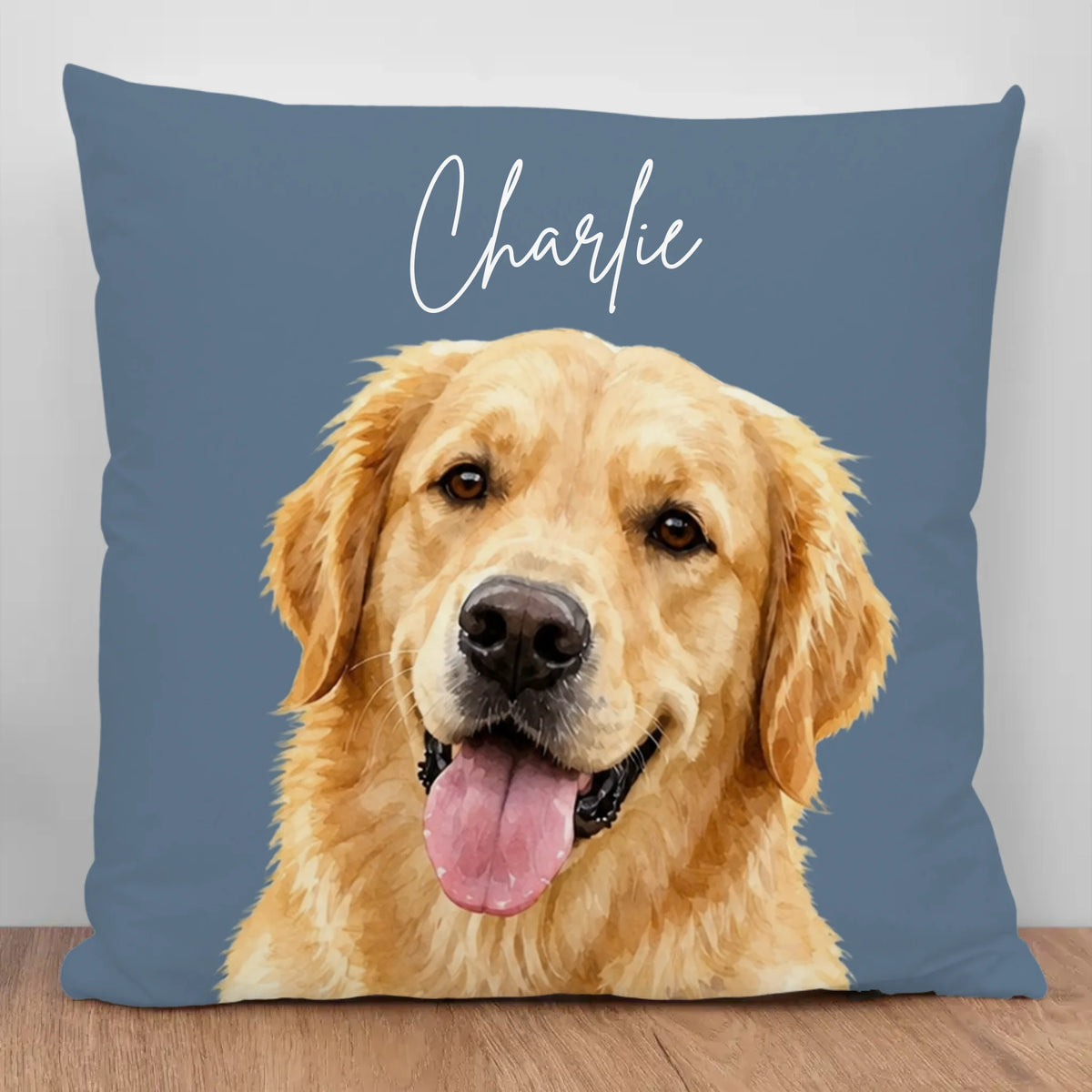 Personalized Pillow - Watercolor Striped Pet
