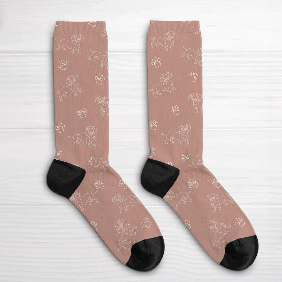 Personalized Socks - Continuous Line Tile