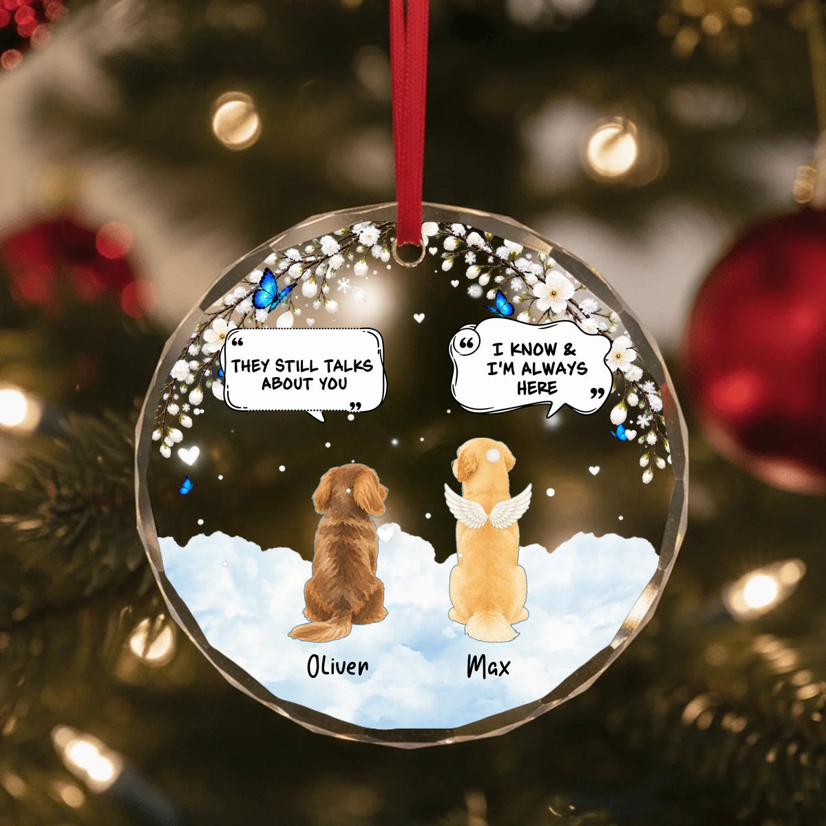 Glass Ornament US SHOP circle