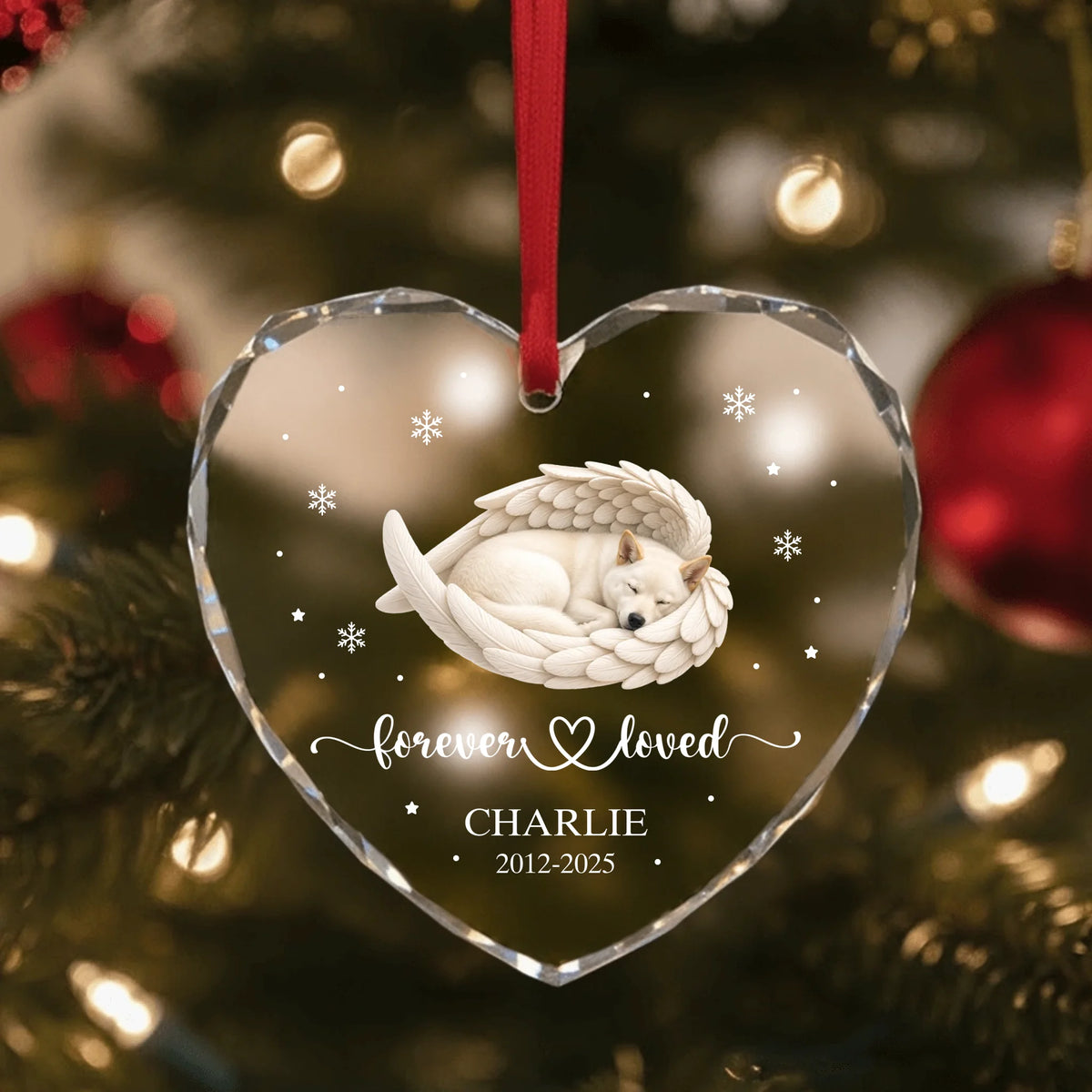 Glass Ornament US SHOP heart