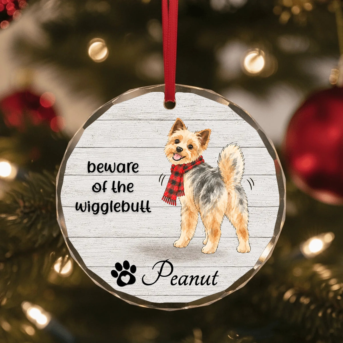 Glass Ornament US SHOP circle