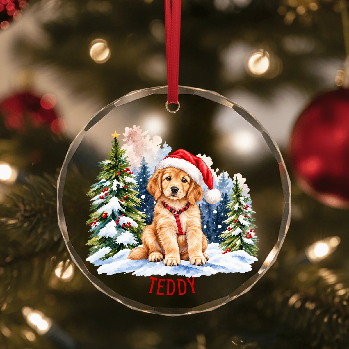 Glass Ornament US SHOP circle