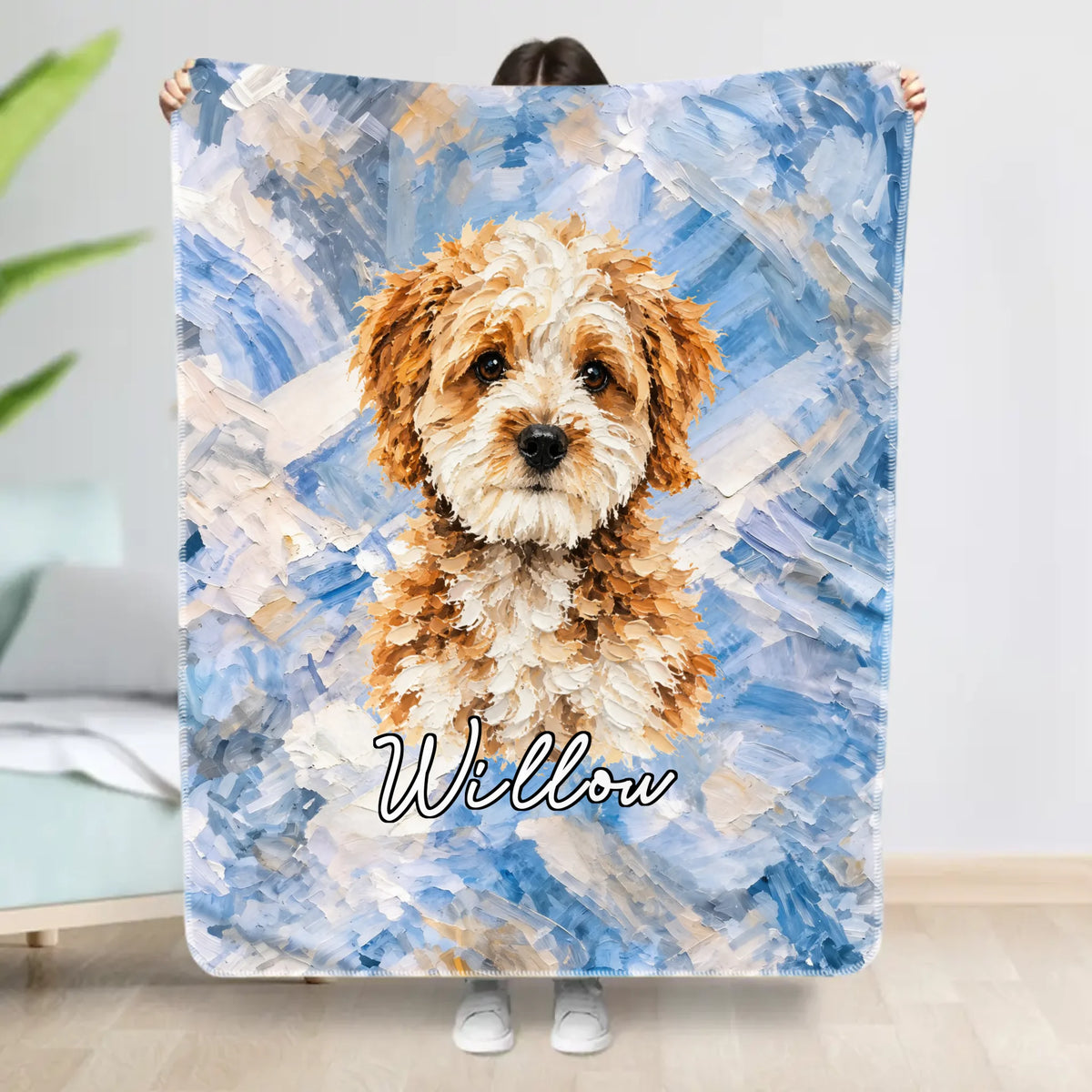 Personalized Blanket - Oil Painting Pet Photo