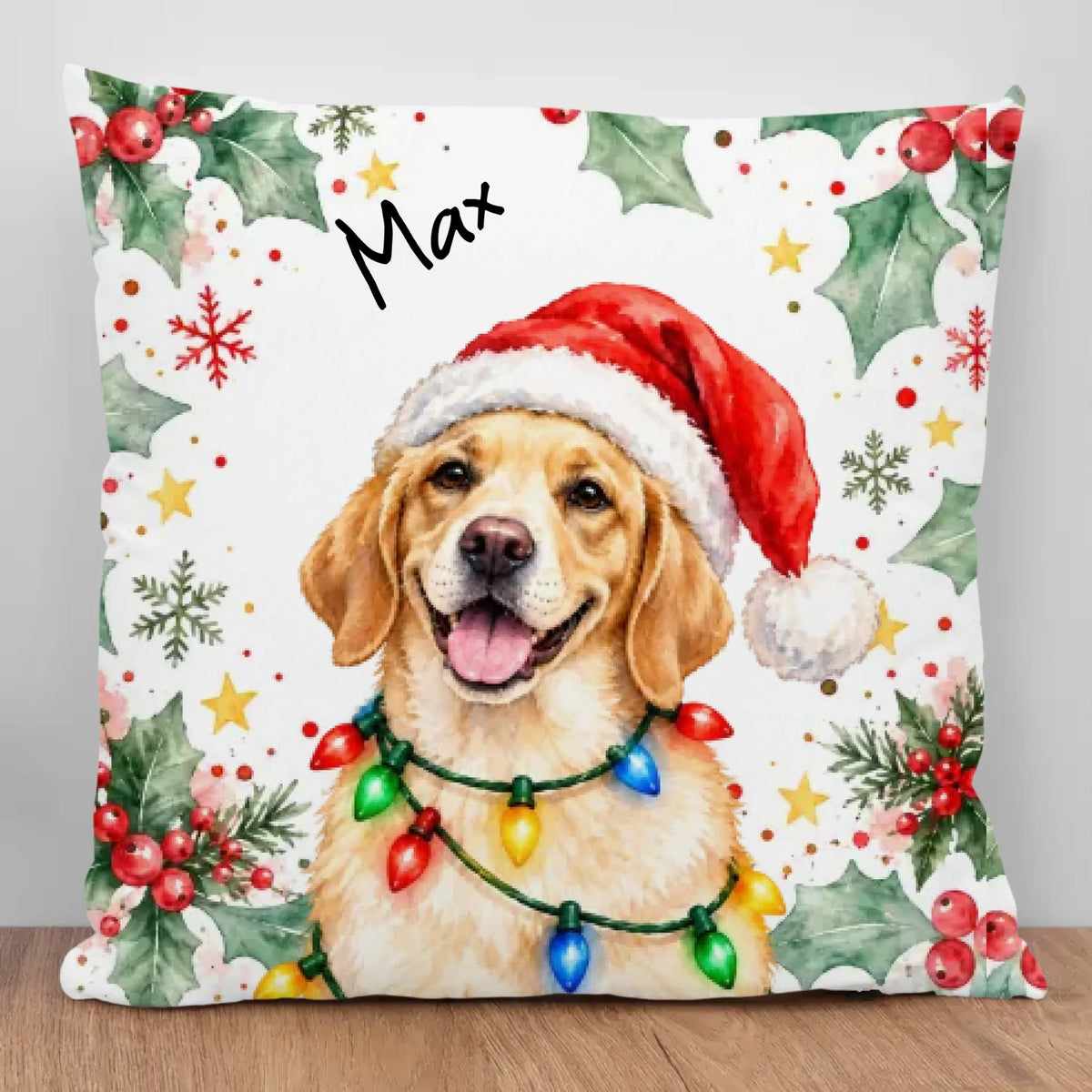 Personalized Pillow - Cartoon Christmas Festive Furry Friend