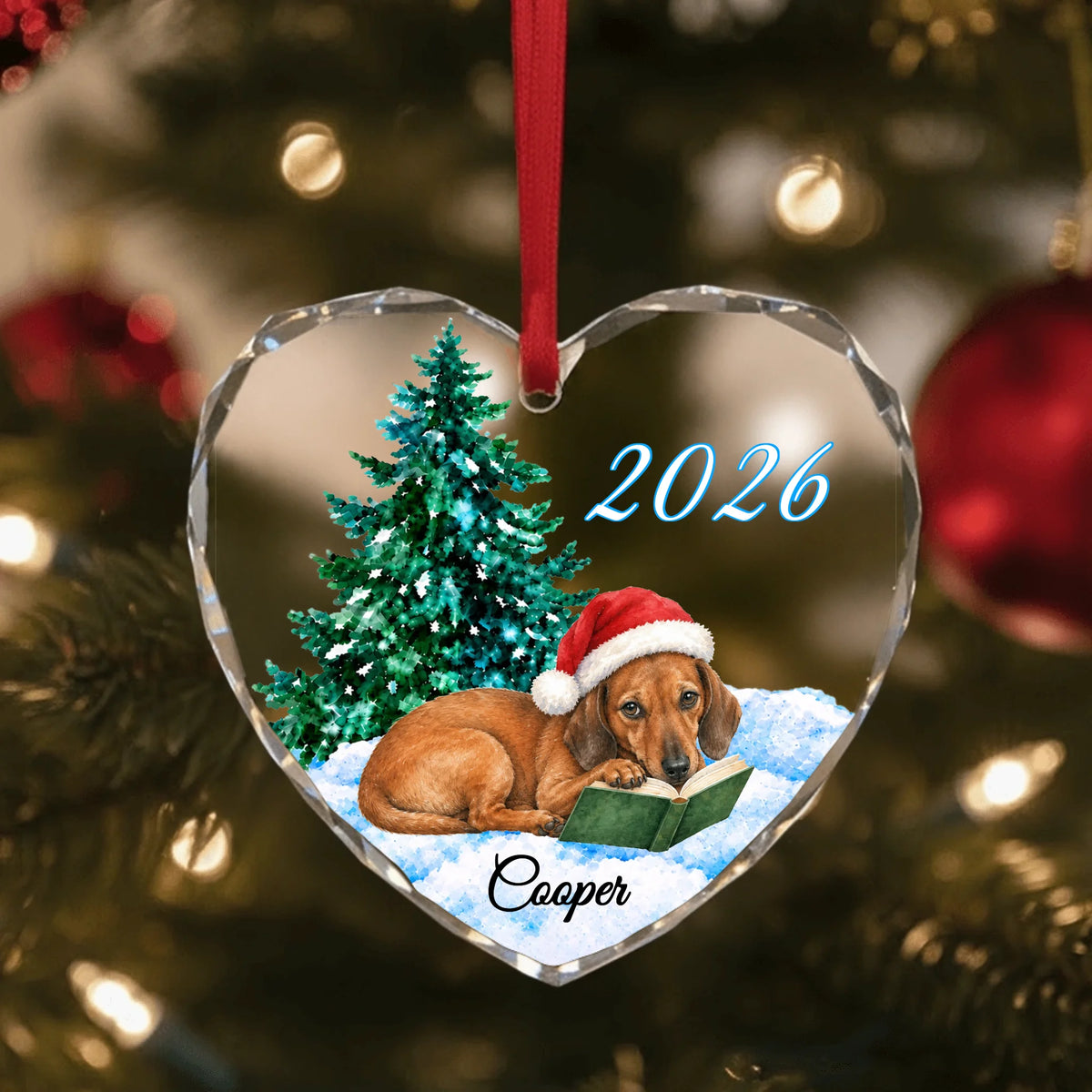 Glass Ornament US SHOP heart