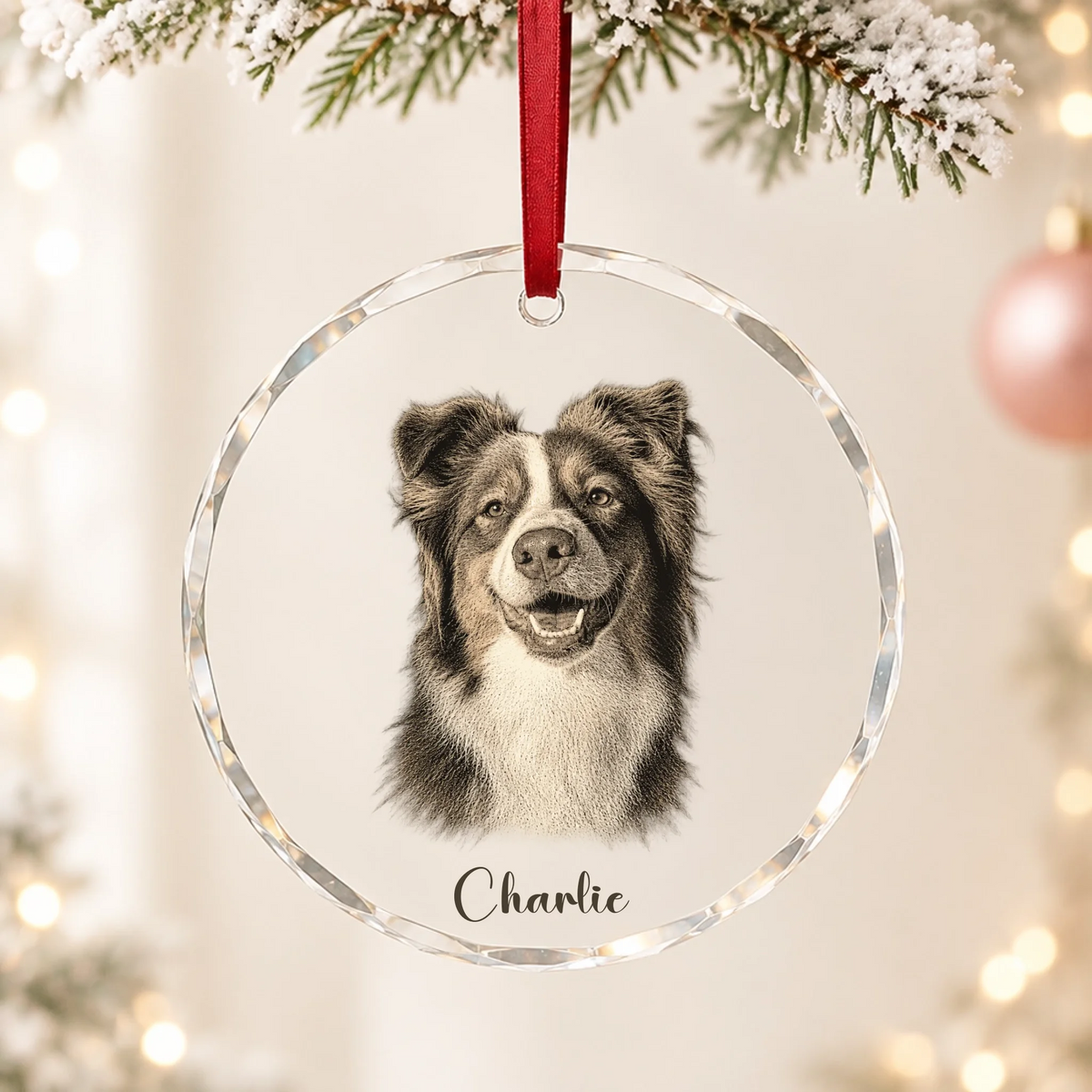 Glass Ornament US SHOP Light Circle Top
