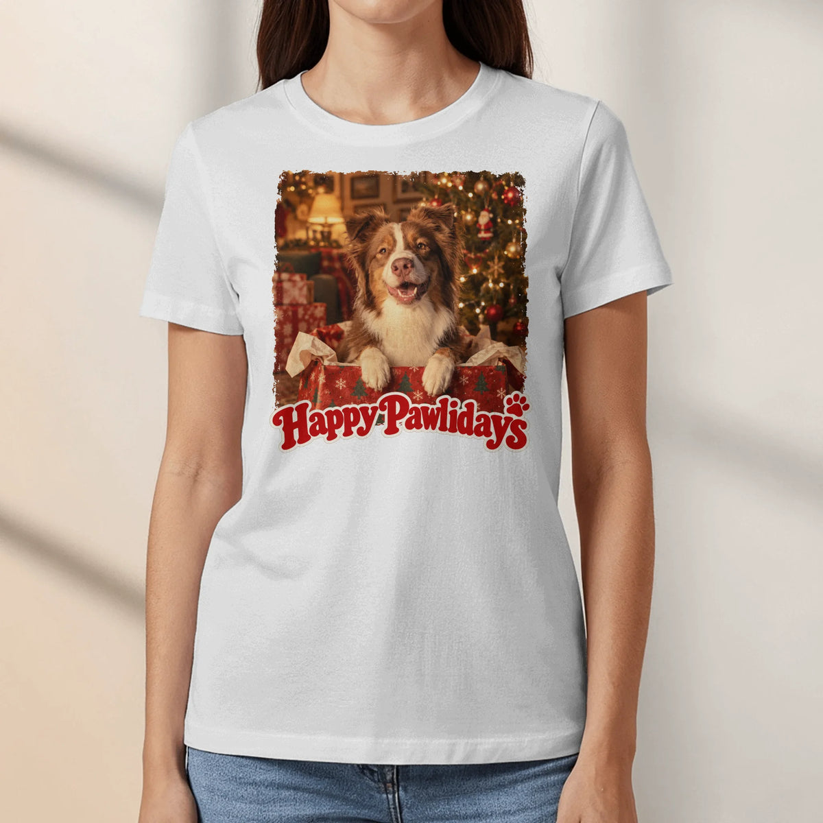 Personalized T-Shirt - Photo Christmas I Am The Present