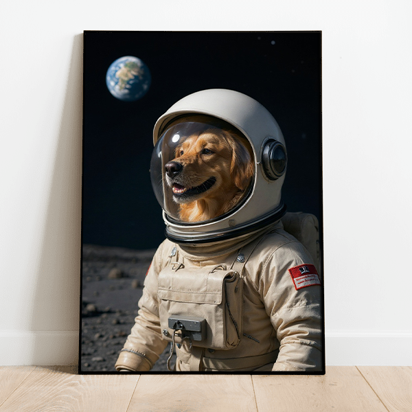 Personalized AI Poster for Dog or Cat - Astronaut