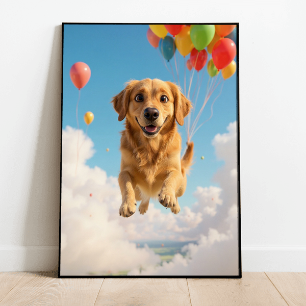 Personalized AI Poster for Dog or Cat - Cartoon