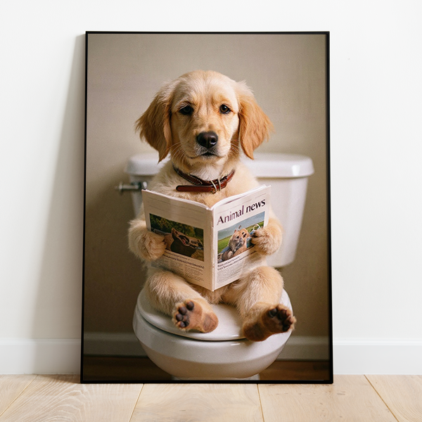 Personalized AI Poster for Dog or Cat - Bathroom