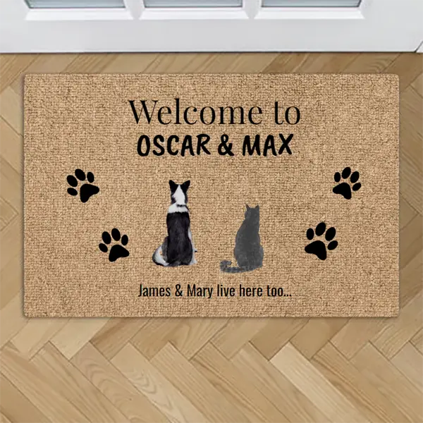 Welcome to (watercolor) - Personalized Doormat