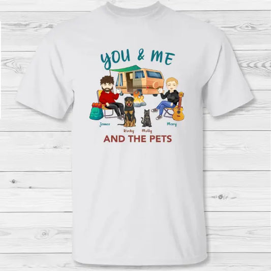 You, me & the pets - Personalized T-Shirt