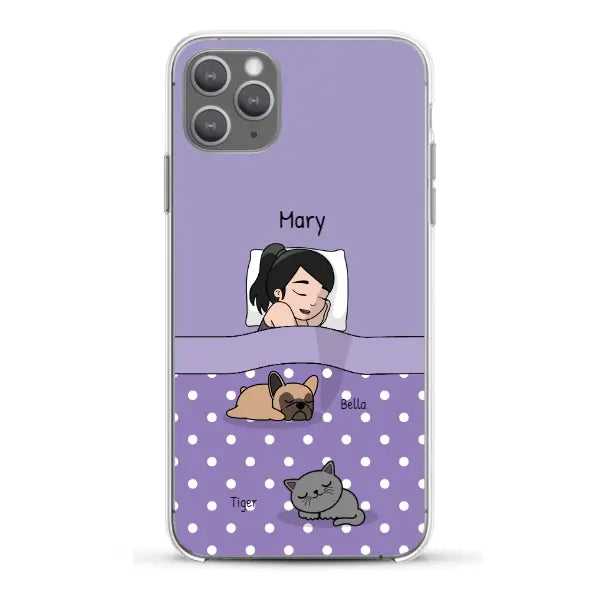 Cuddle time with pets Single - Personalized Phone Case