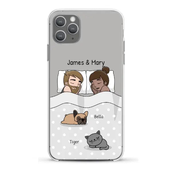 Cuddles with pets - Personalized Phone Case