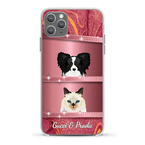 Peeking pets Glitter Look - Personalized Phone Case - Featured Image