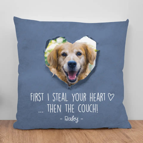 First I Steal Your Heart - Personalized Pillow - Featured Image