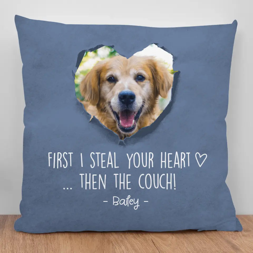 First I Steal Your Heart - Personalized Pillow