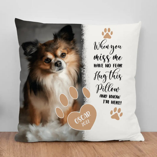 When you miss me - Personalized pillow