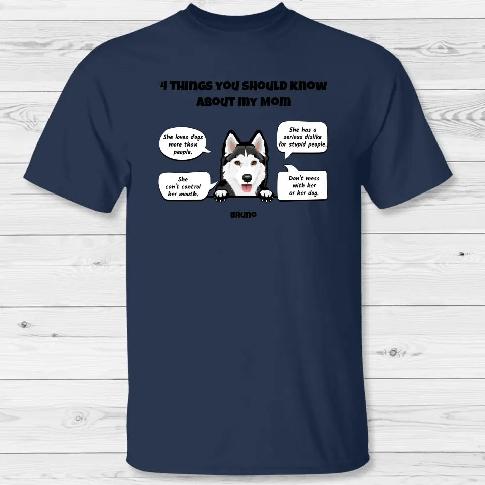 4 Things About My Pawrent - Personalized t-shirt