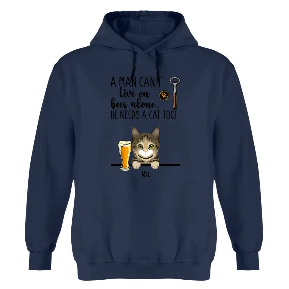 Beer & Meow - Personalized Hoodie