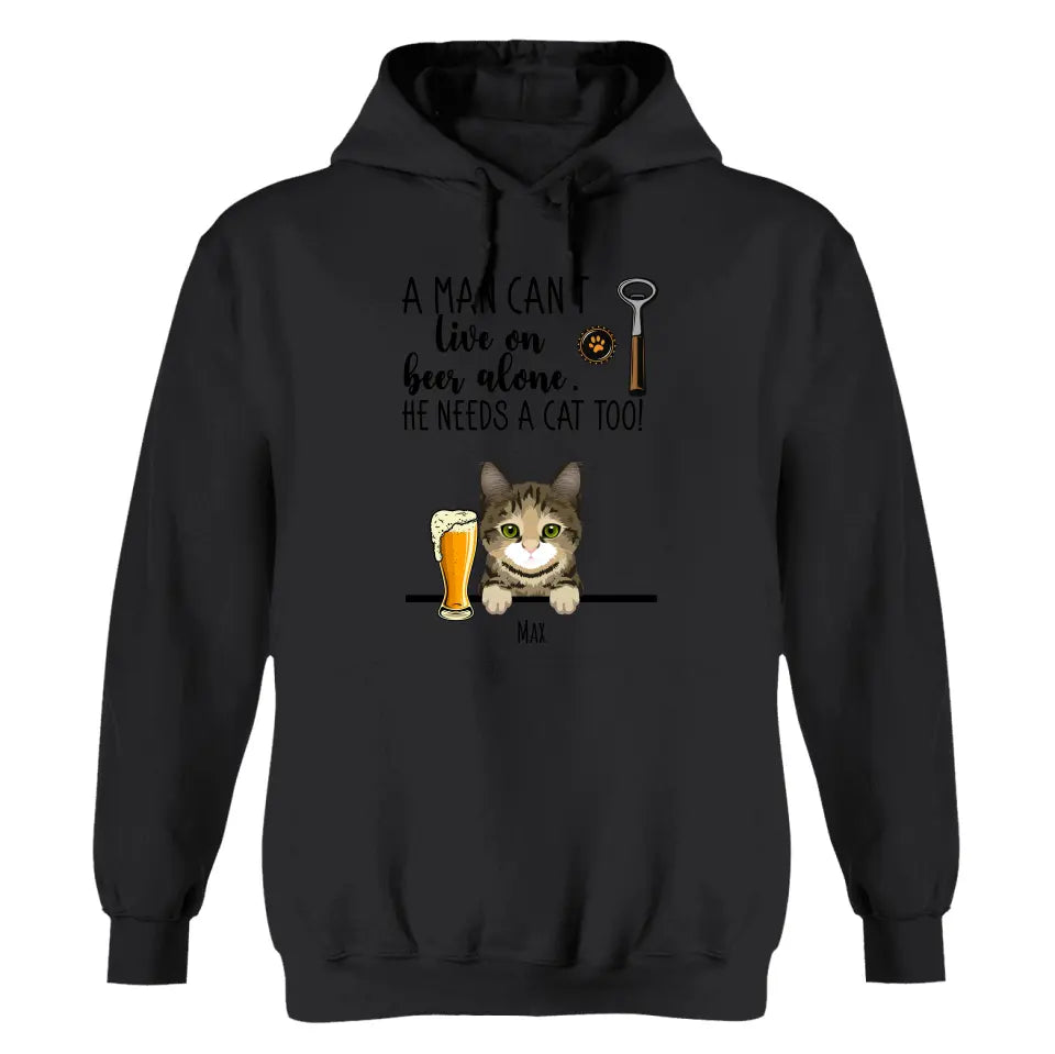 Beer & Meow - Personalized Hoodie