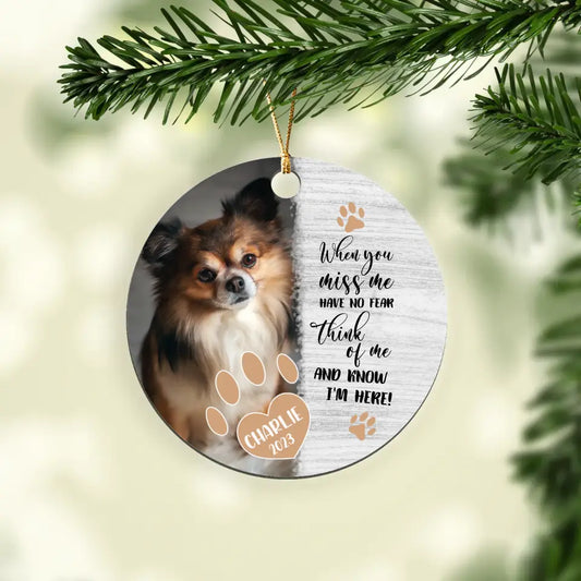 When you miss me - Personalized ornament