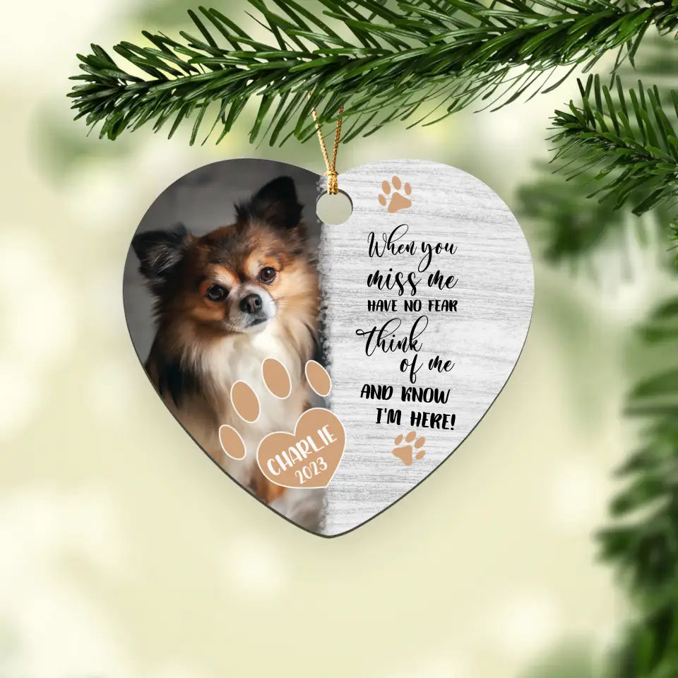 When you miss me - Personalized ornament