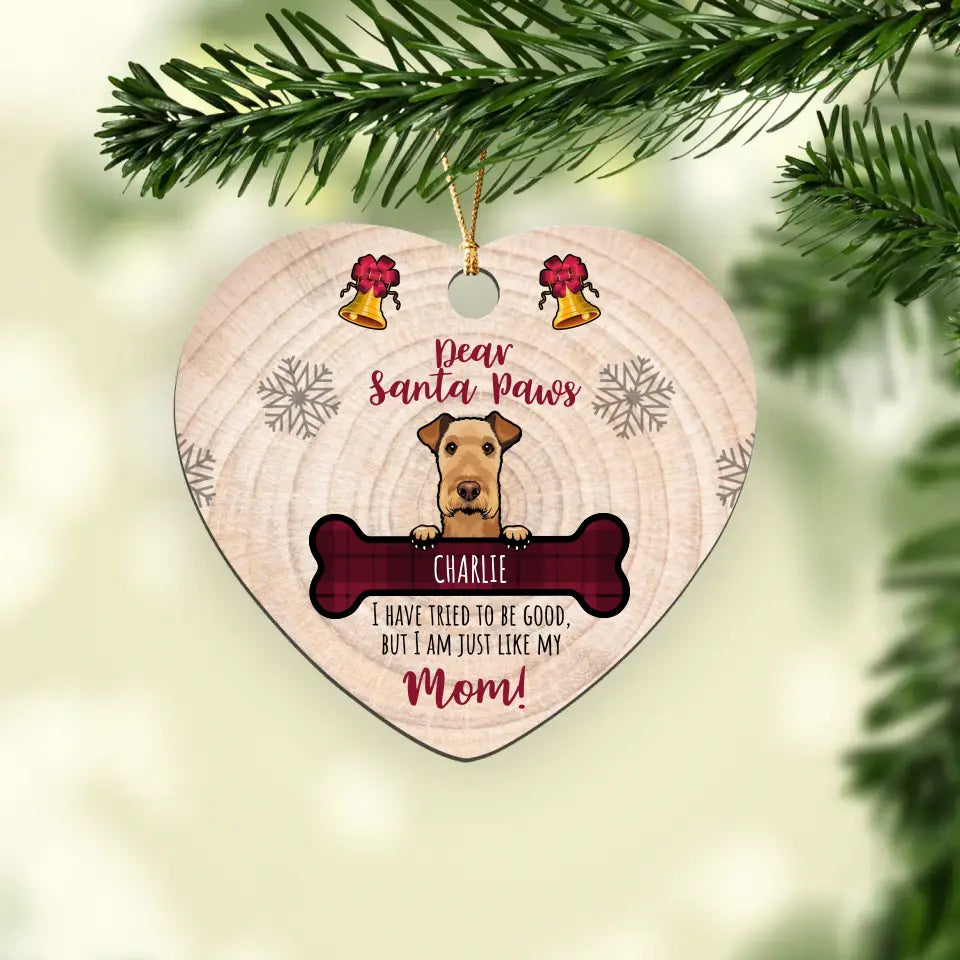 Dear Santa Paws - Personalized ornament