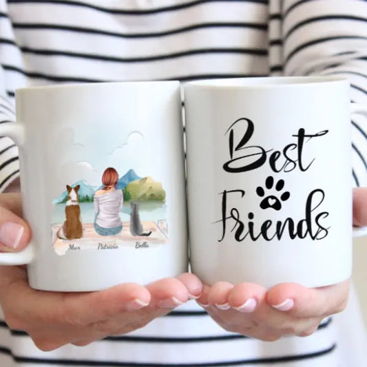 Woman with pet - Personalized Mug