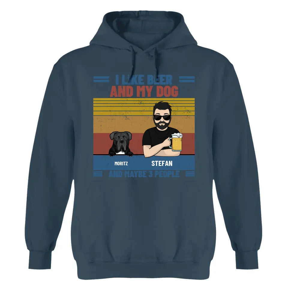 I like beer & my pets - Personalized hoodie