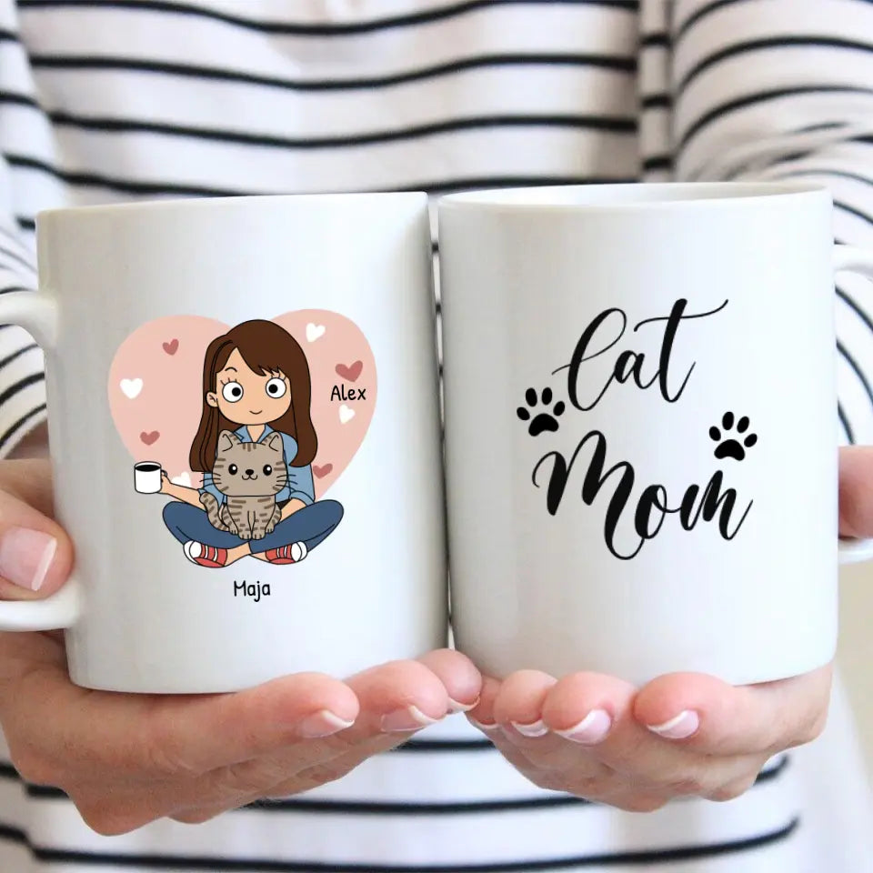 Pet parent - Personalized mug (comic style)
