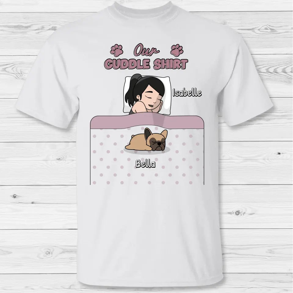 Cuddle time with pets Single - Personalized T-Shirt