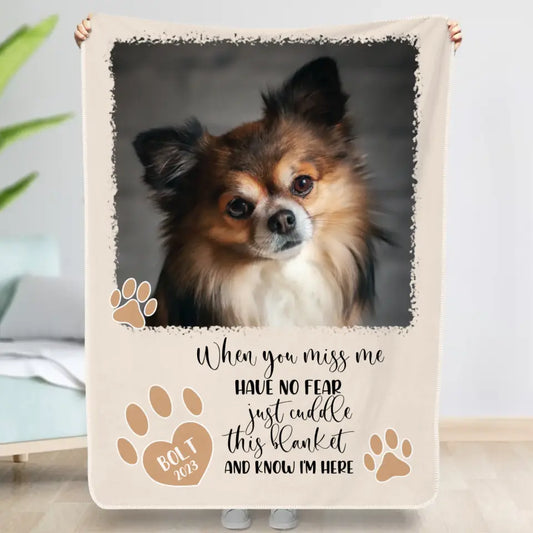 When you miss me - Personalized blanket