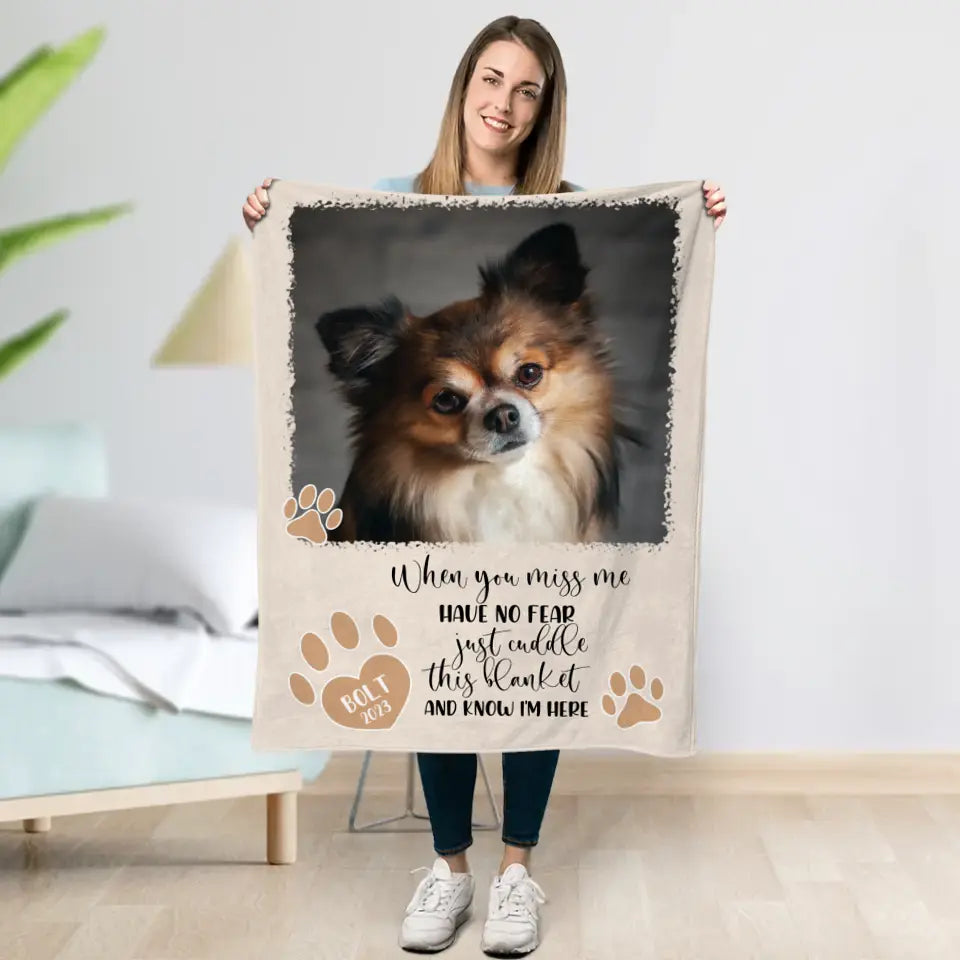 When you miss me - Personalized blanket