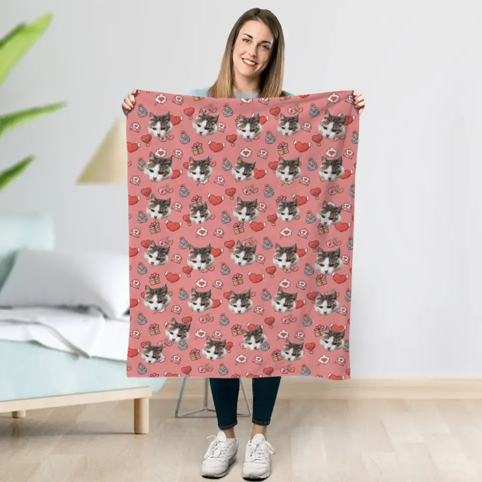 Heart pattern - Personalized blanket