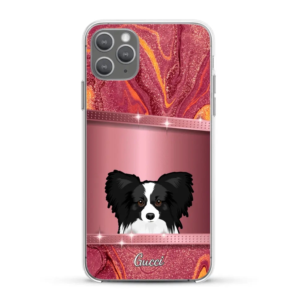 Peeking pets Glitter Look - Personalized Phone Case