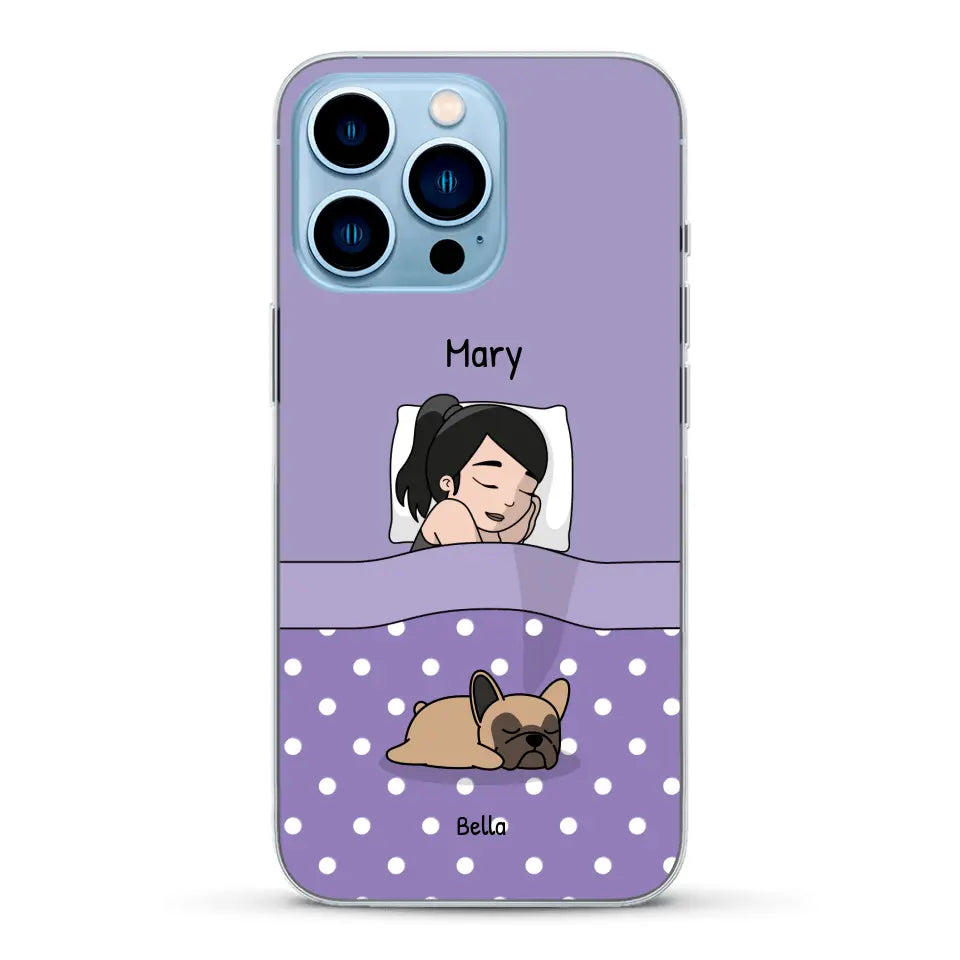 Cuddle time with pets Single - Personalized Phone Case