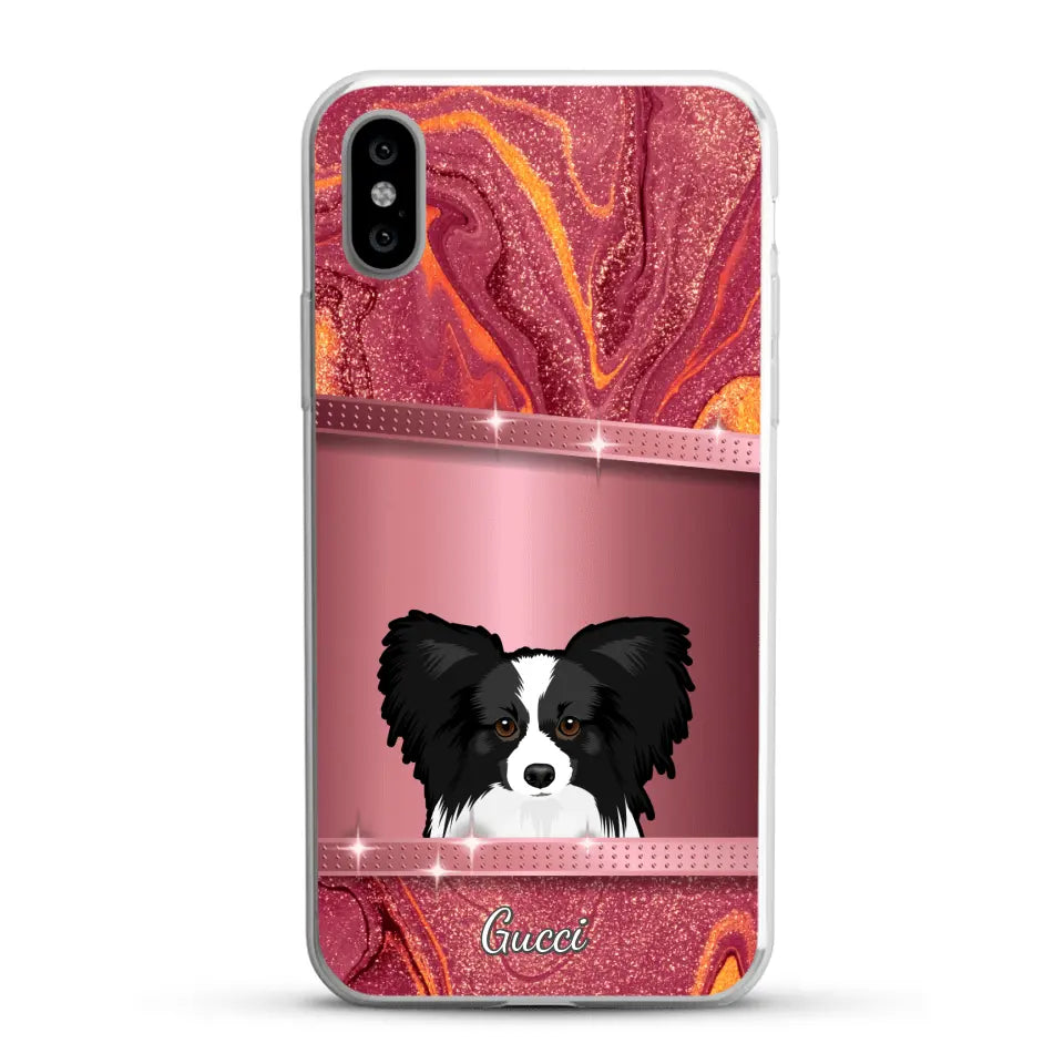 Peeking pets Glitter Look - Personalized Phone Case