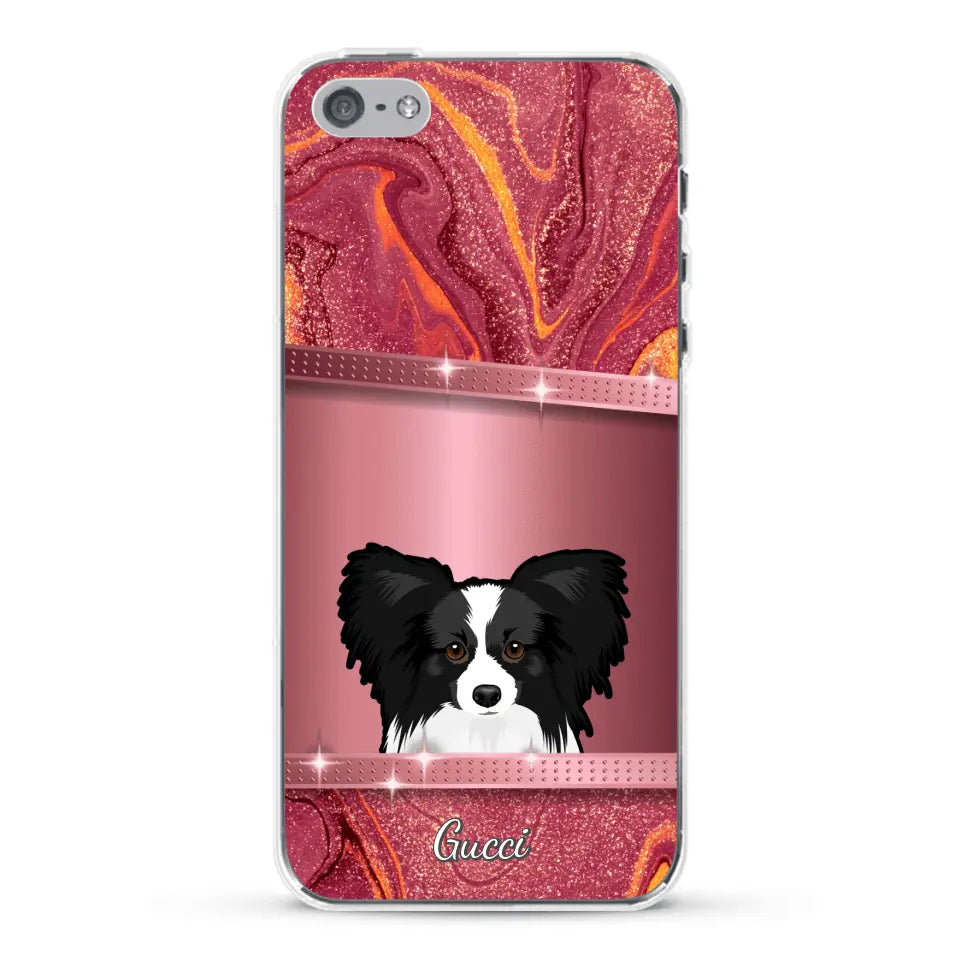 Peeking pets Glitter Look - Personalized Phone Case