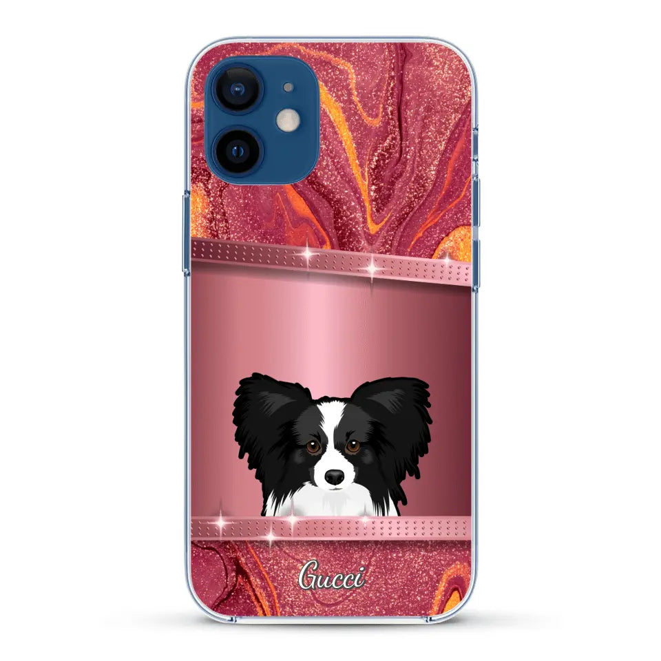 Peeking pets Glitter Look - Personalized phone case