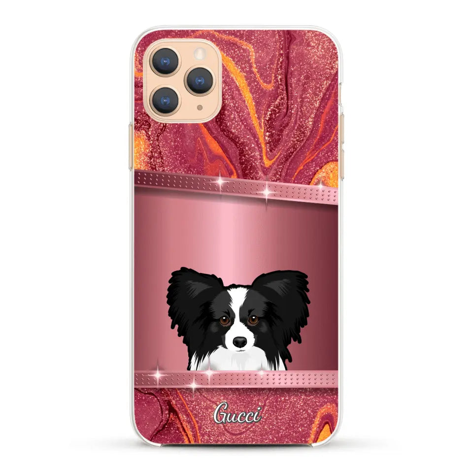 Peeking pets Glitter Look - Personalized phone case