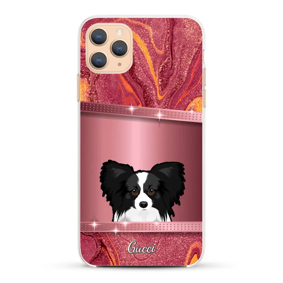 Peeking pets Glitter Look - Personalized Phone Case