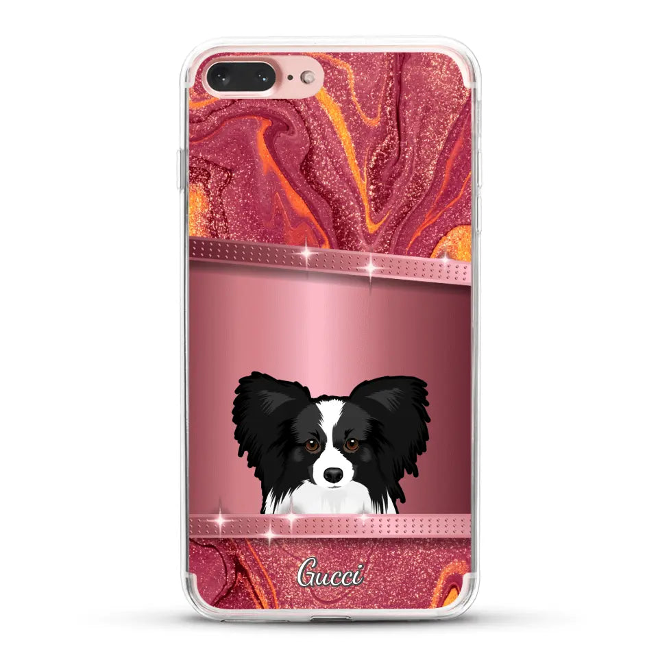 Peeking pets Glitter Look - Personalized Phone Case