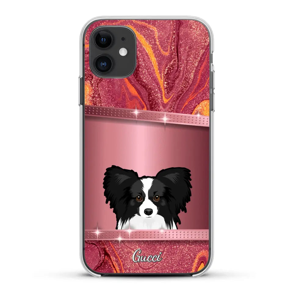 Peeking pets Glitter Look - Personalized Phone Case